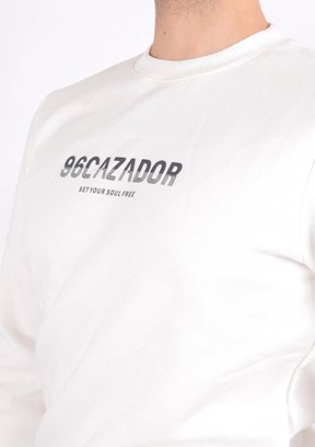 CAZADOR Caz 5226 Erkek Beyaz Sweatshirt