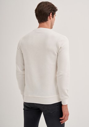 Cazador Beyaz Erkek 3 İplik Sweatshirt