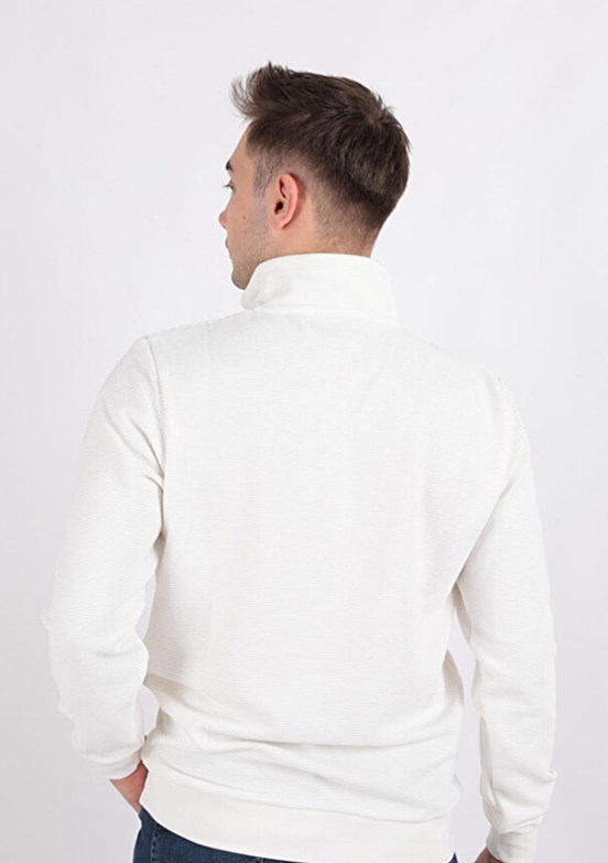 CAZADOR CAZ 5234 - 24KCEEO05234 Erkek Beyaz Slim Sweatshirt