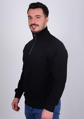 CAZADOR Siyah Erkek Slim Sweatshirt