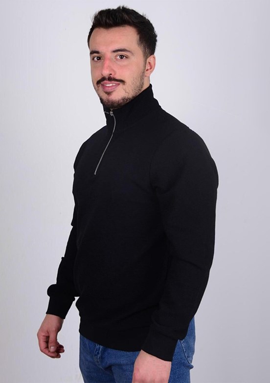CAZADOR Siyah Erkek Slim Sweatshirt
