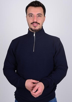 Cazador Lacivert Erkek Slim Sweatshirt