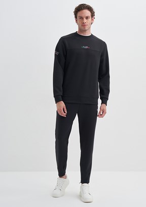 Cazador Siyah Erkek Regular Sweatshirt