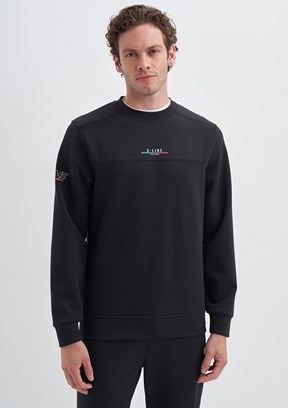 Cazador Siyah Erkek Regular Sweatshirt