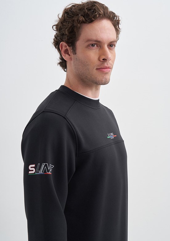 Cazador Siyah Erkek Regular Sweatshirt