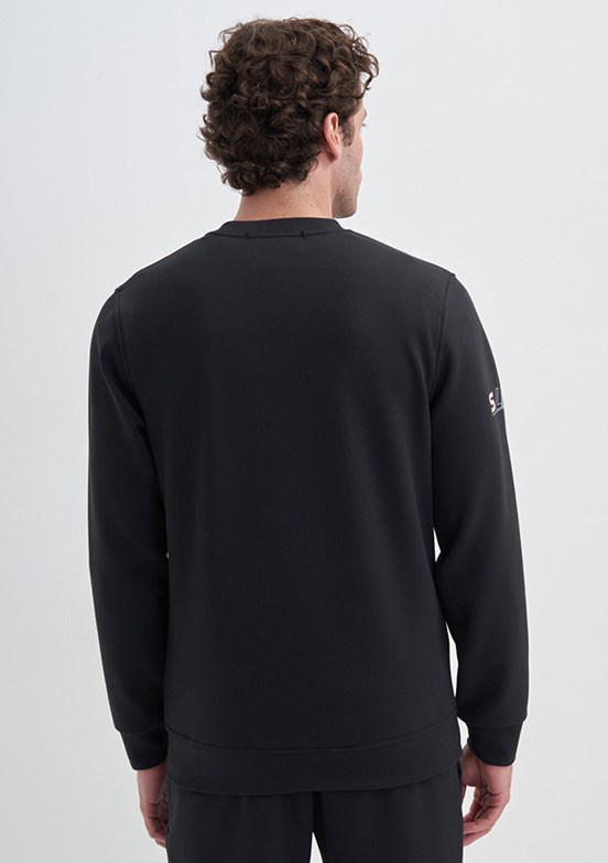 Cazador Siyah Erkek Regular Sweatshirt
