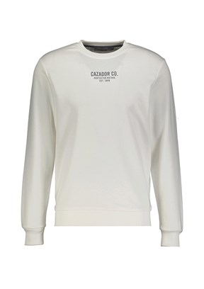 Cazador Beyaz Erkek 3 İplik Sweatshirt