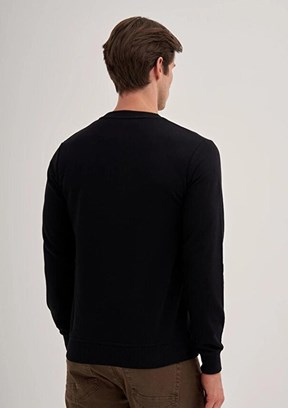 CAZADOR CAZ 5242 - 24KCEEO05242 Erkek Siyah 3 İplik Sweatshirt