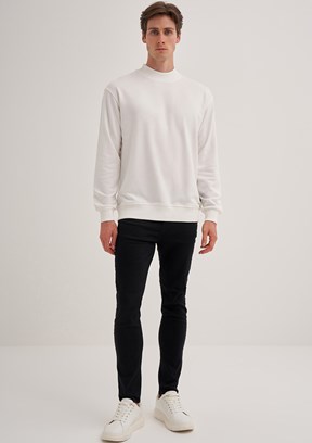 Cazador Beyaz Erkek 3 İplik Sweatshirt