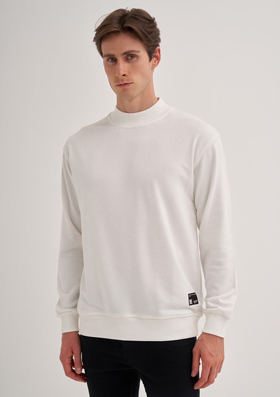 Cazador Beyaz Erkek 3 İplik Sweatshirt