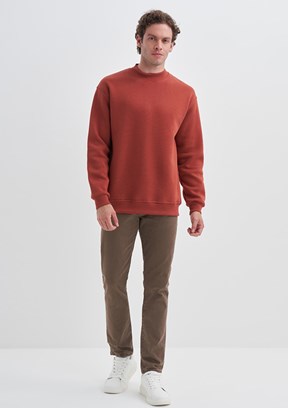Cazador Turuncu Erkek 3 İplik Sweatshirt