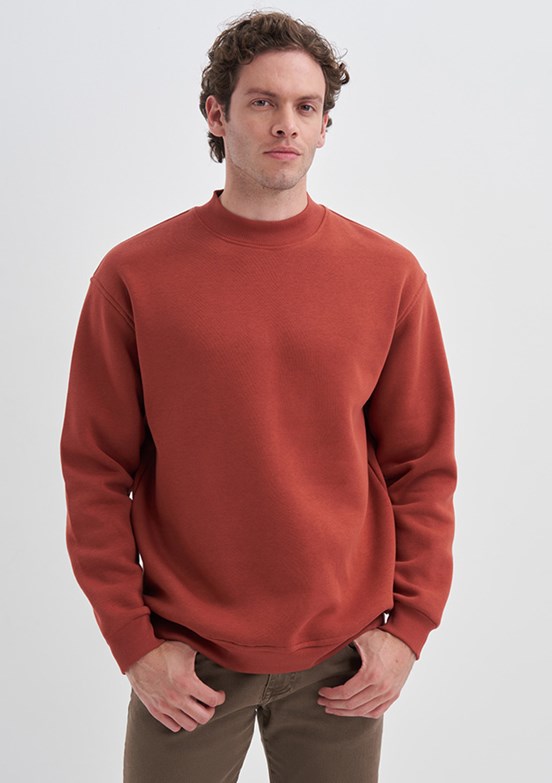 Cazador Turuncu Erkek 3 İplik Sweatshirt