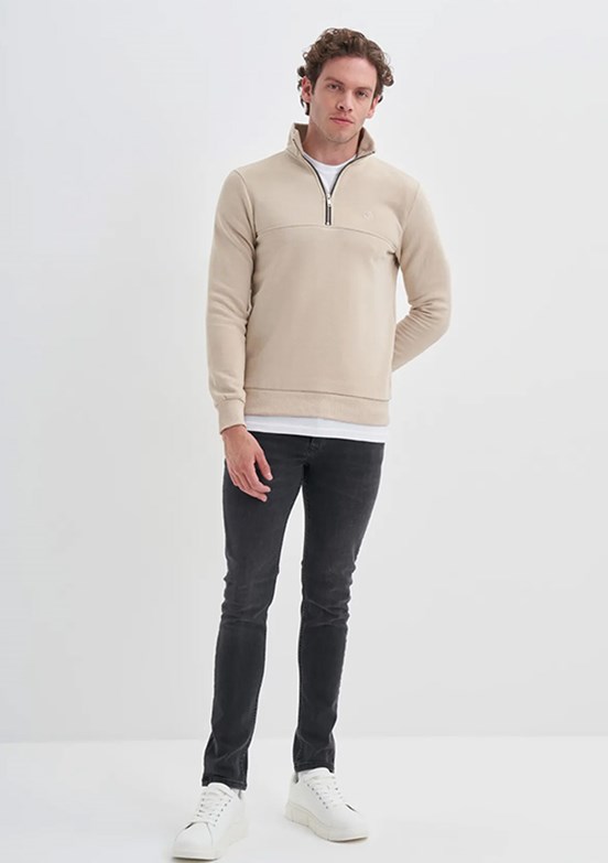 Cazador Bej Erkek 3 İplik Sweatshirt