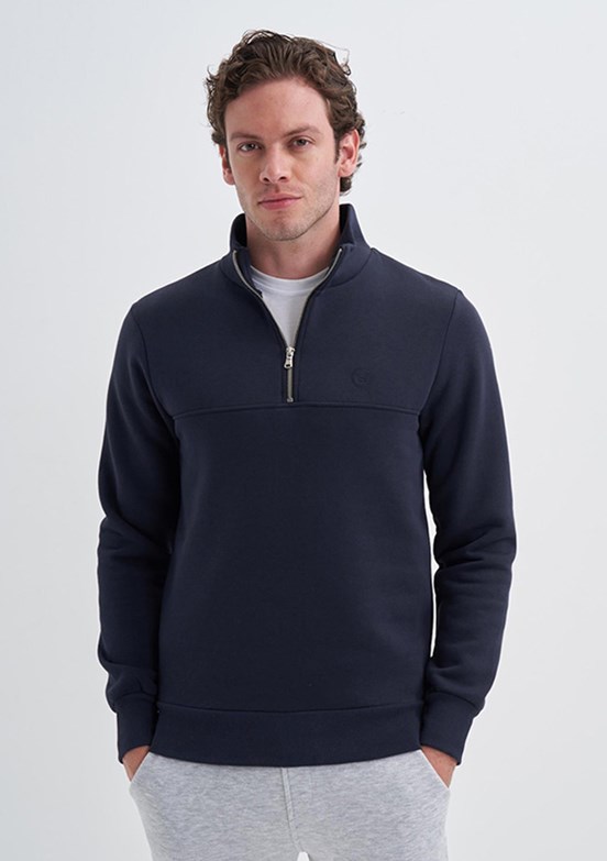 CAZADOR CAZ 5618 - 24KCEEO05618 Erkek Lacivert 3 İplik Sweatshirt