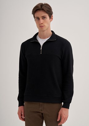 Cazador Siyah Erkek Slim Sweatshirt