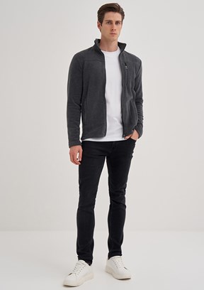 CAZADOR Antrasit Erkek Polar Sweatshirt