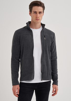 CAZADOR Antrasit Erkek Polar Sweatshirt
