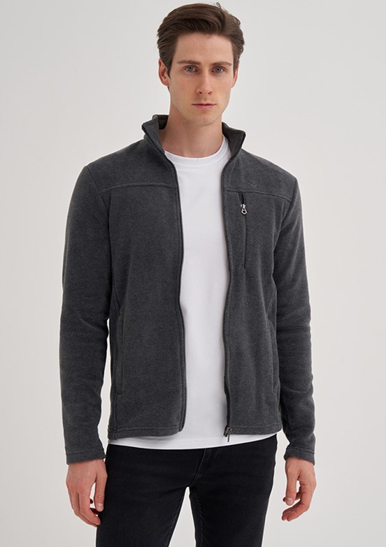 CAZADOR Antrasit Erkek Polar Sweatshirt