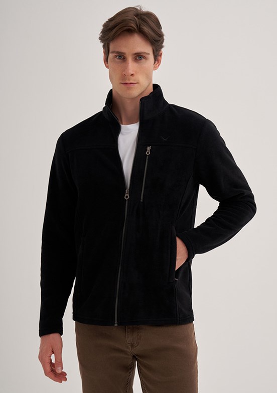 Cazador Siyah Erkek Polar Sweatshirt