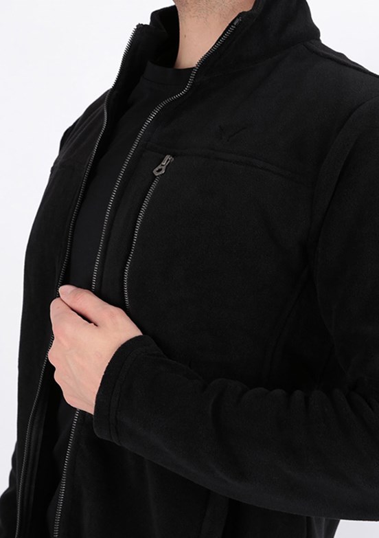 CAZADOR CAZ 5633 - 24KCEEO05633 Erkek Siyah Polar Sweatshirt