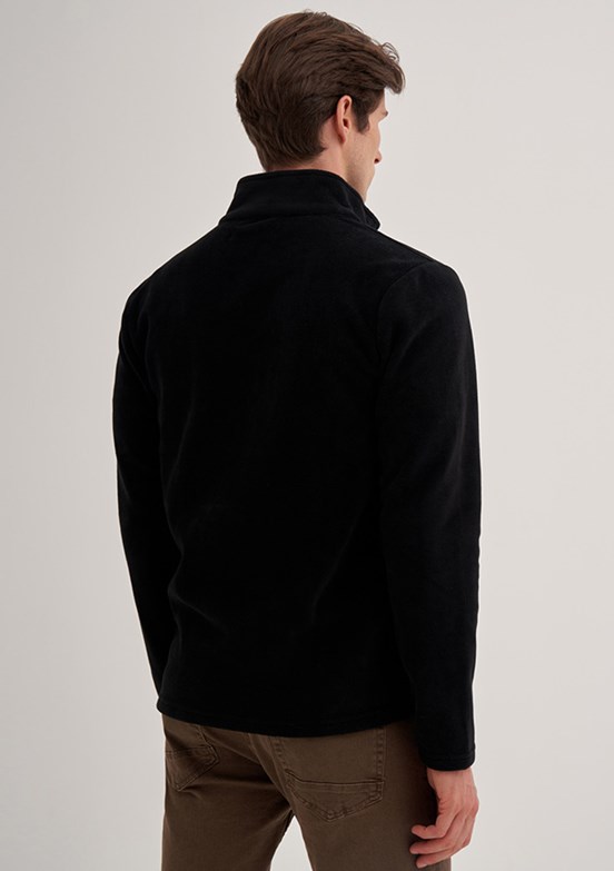 Cazador Siyah Erkek Polar Sweatshirt