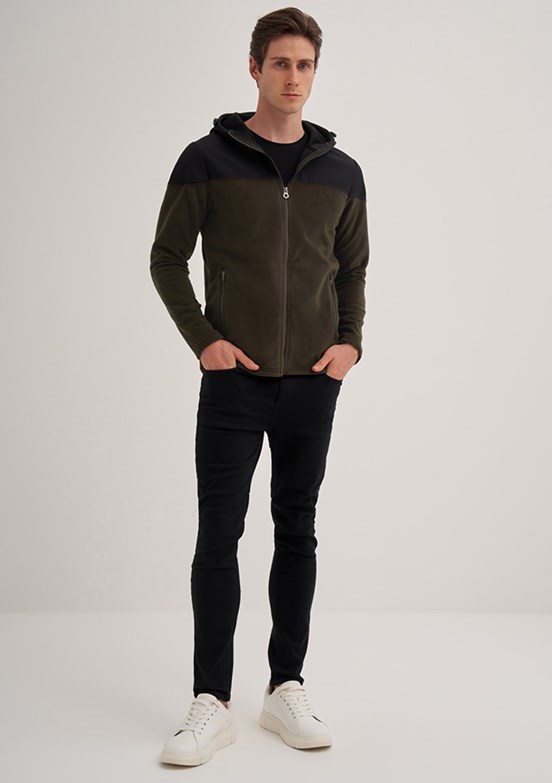 Cazador Yeşil Erkek Polar Sweatshirt