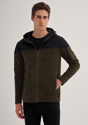 Cazador Yeşil Erkek Polar Sweatshirt