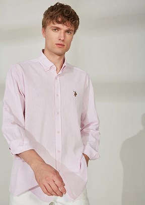 U.S. Polo Assn Beyaz Erkek Uzun Kol Gömlek