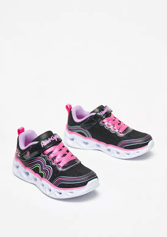 Skechers Siyah Kız Çocuk Heart Lights - Retro Hearts Casual Ayakkabı