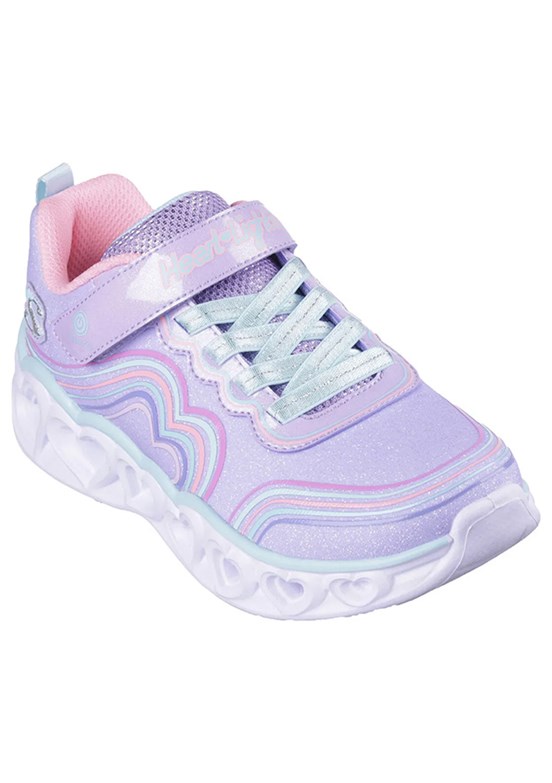 Skechers Mor Kız Çocuk Heart Lights - Retro Hearts Casual Ayakkabı