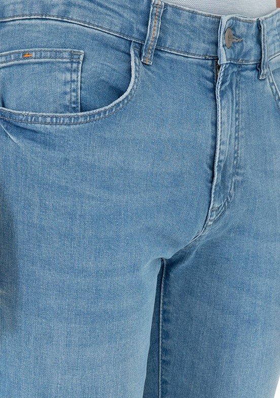 PİERRE CARDİN Mavi Erkek Straight Jean Pantolon
