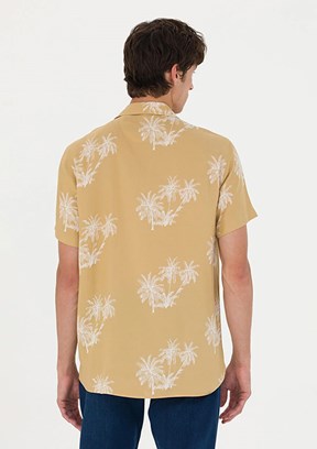 U.S. Polo Assn Kahverengi Erkek Kısa Kol Gömlek