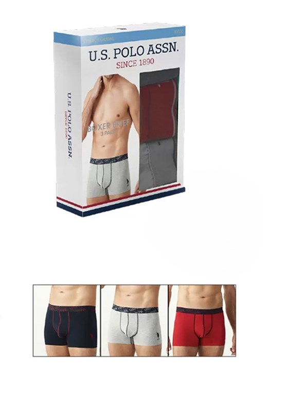 US POLO ASSN Kırmızı Erkek Boxer