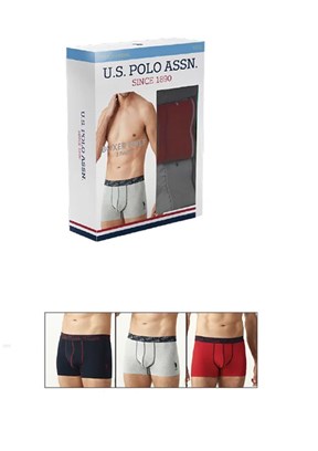 US POLO ASSN Kırmızı Erkek Boxer