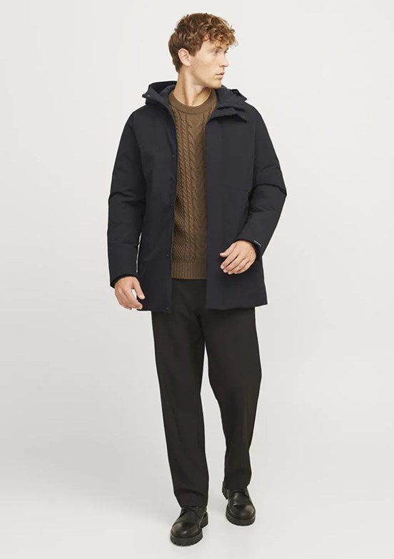 JACK JONES Siyah Erkek Parka Mont