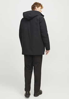 JACK JONES Siyah Erkek Parka Mont