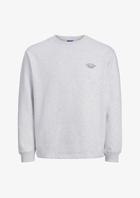 JACK JONES Beyaz Erkek Bisiklet Yaka Sweatshirt