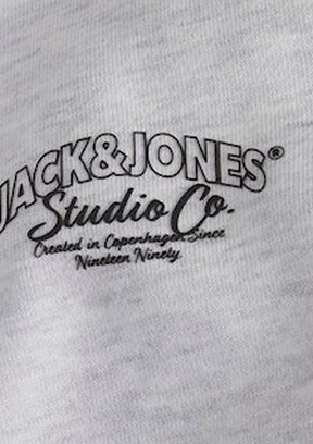 JACK JONES Beyaz Erkek Bisiklet Yaka Sweatshirt