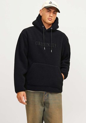 JACK JONES Siyah Erkek Baskılı Sweatshirt