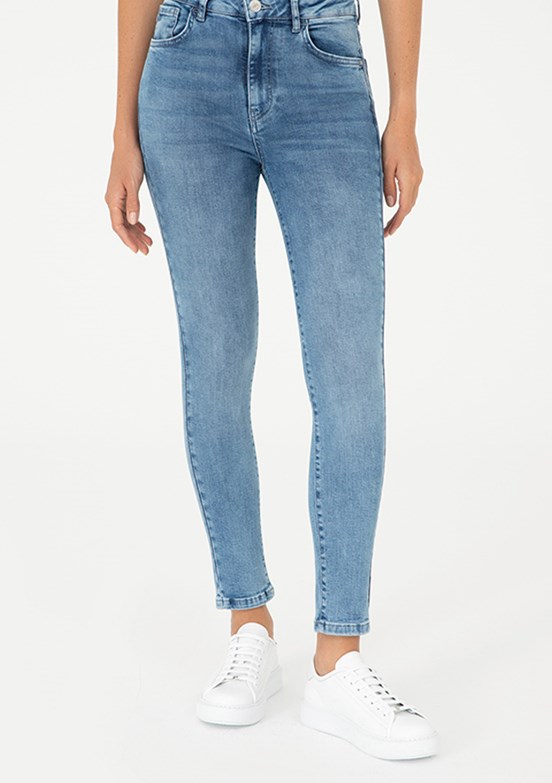 Pierre Cardin Mavi Kadın Slim Jean Pantolon