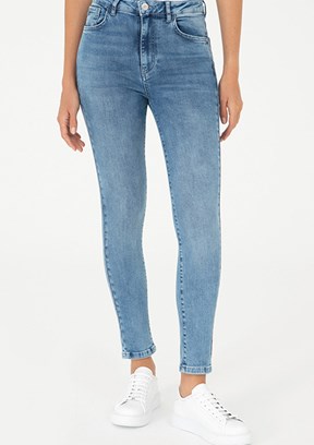 Pierre Cardin Mavi Kadın Slim Jean Pantolon