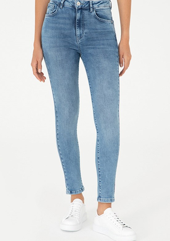 Pierre Cardin Mavi Kadın Slim Jean Pantolon