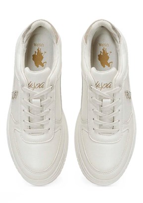 US POLO ASSN - 4F GRACE 4PR Kadın Gri Sneaker Ayakkabı