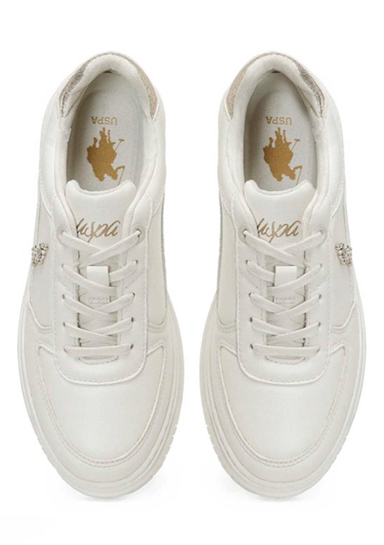 US POLO ASSN - 4F GRACE 4PR Kadın Gri Sneaker Ayakkabı