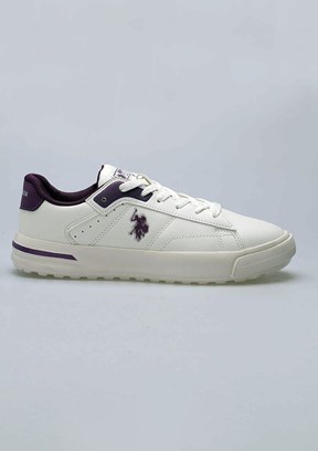 US POLO ASSN - 4W MANGO WMN 4PR Kadın Kırık Beyaz Sneaker Ayakkabı
