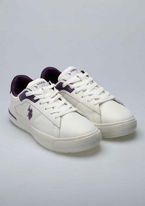 US POLO ASSN - 4W MANGO WMN 4PR Kadın Kırık Beyaz Sneaker Ayakkabı