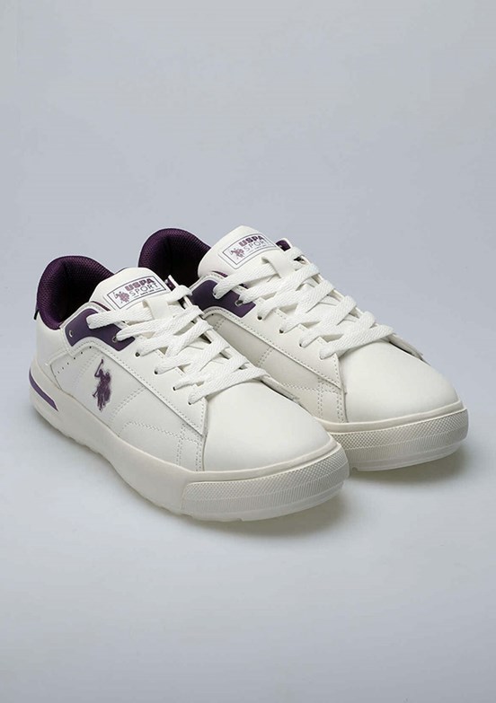 US POLO ASSN - 4W MANGO WMN 4PR Kadın Kırık Beyaz Sneaker Ayakkabı