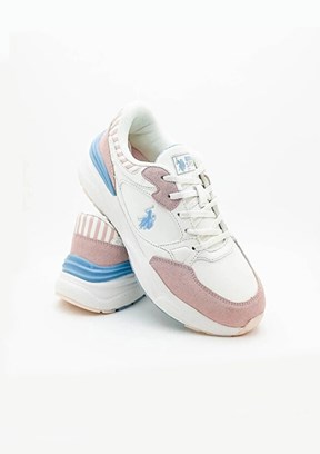 US POLO ASSN - 4W BLOSSOM 4PR Kadın Kırık Beyaz Sneaker Ayakkabı