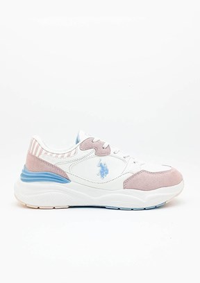 US POLO ASSN  Beyaz Kırık Kadın Sneaker Ayakkabı