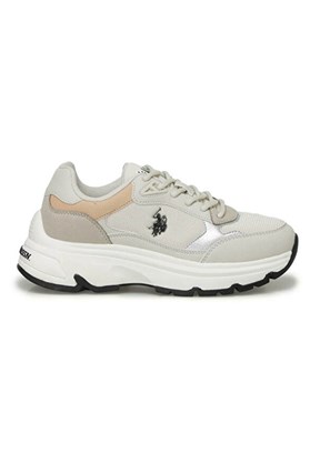 US POLO ASSN - 4S VIAVAI 4PR Kadın Bej Sneaker Ayakkabı